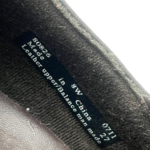 Clarks Ankle Boots Brown Leather Style 80826 Stacked Heel Shoe Bootie Womens 8W - Picture 6 of 12